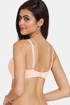 Zivame Wonderwire Padded 3/4Th Coverage T-Shirt Bra - Peach Pearl — thumbnail 3